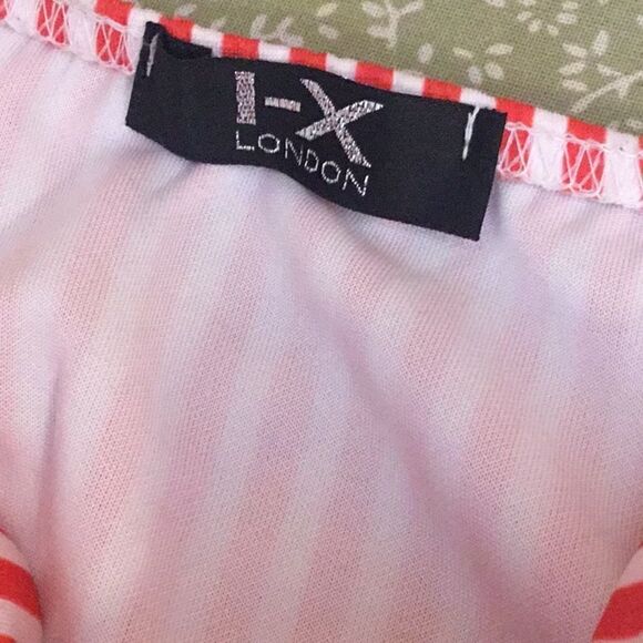 Candy cane striped shorts romper with tie front - Picture 9 of 12